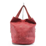 Червена дамска чанта, здрава еко-кожа - удобство и стил за вашето ежедневие N 10009245