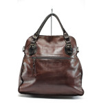 Винена дамска чанта, естествена кожа - удобство и стил за вашето ежедневие N 10009240