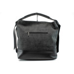 Черна дамска чанта, здрава еко-кожа - удобство и стил за вашето ежедневие N 10009289
