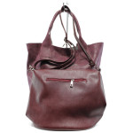Винена дамска чанта, здрава еко-кожа - удобство и стил за вашето ежедневие N 10009448
