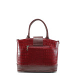 Винена дамска чанта, еко-кожа с крокодилска шарка - удобство и стил за вашето ежедневие N 10009461