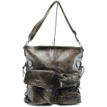 Кафява дамска чанта, естествена кожа - удобство и стил за вашето ежедневие N 10009488