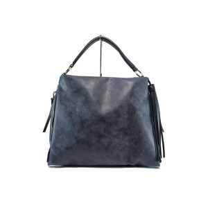 Тъмносиня дамска чанта, здрава еко-кожа - удобство и стил за вашето ежедневие N 10009659