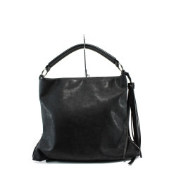 Черна дамска чанта, здрава еко-кожа - удобство и стил за вашето ежедневие N 10009661