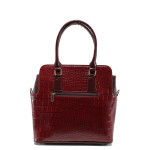 Винена дамска чанта, еко-кожа с крокодилска шарка - удобство и стил за вашето ежедневие N 10009741