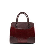 Винена дамска чанта, еко-кожа с крокодилска шарка - удобство и стил за вашето ежедневие N 10009739