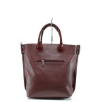 Винена дамска чанта, еко-кожа и велурена кожа - удобство и стил за вашето ежедневие N 10009737