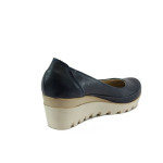Анатомични сини дамски обувки с платформа, естествена кожа - всекидневни обувки за пролетта и есента N 10008162