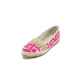 Розови дамски обувки с равна подметка, текстилна материя - ежедневни обувки за пролетта и лятото N 10008323