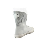 Бели дамски кецове, естествена кожа - спортни обувки за пролетта и лятото N 10008330