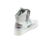 Анатомични бели дамски кецове, естествена кожа - спортни обувки за пролетта и лятото N 10008399