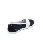 Сини дамски обувки с равна подметка, текстилна материя - всекидневни обувки за пролетта и лятото N 10008448