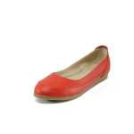 Анатомични червени дамски обувки с равна подметка, естествена кожа - всекидневни обувки за пролетта и лятото N 10008492