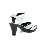 Анатомични бели дамски сандали, естествена кожа - всекидневни обувки за лятото N 10008560