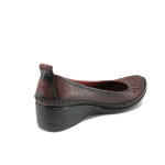 Анатомични винени дамски обувки с платформа, естествена кожа - всекидневни обувки за пролетта и лятото N 10008575