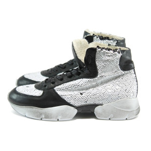 Анатомични бели летни дамски боти, естествена кожа и текстилна материя - всекидневни обувки за пролетта и лятото N 10008686