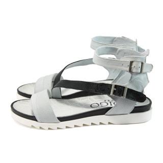 Анатомични бели дамски сандали, естествена кожа - всекидневни обувки за лятото N 10008707