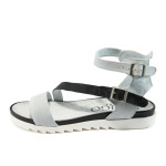 Анатомични бели дамски сандали, естествена кожа - всекидневни обувки за лятото N 10008707