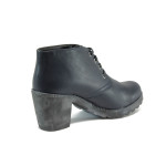 Тъмносини дамски обувки с висок ток, естествена кожа - официални обувки за есента и зимата N 10009160