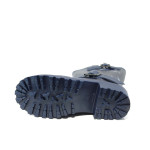 Сини юношески боти, pvc материя - всекидневни обувки за целогодишно ползване N 10009404