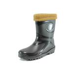 Черни юношески боти, pvc материя - всекидневни обувки за есента и зимата N 10009405