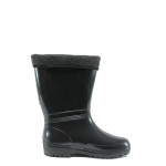 Черни юношески ботуши, pvc материя - всекидневни обувки за есента и зимата N 10009406