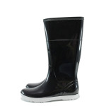 Черни юношески боти, pvc материя - всекидневни обувки за есента и зимата N 10009409