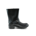 Черни дамски ботуши, pvc материя - всекидневни обувки за целогодишно ползване N 10009525