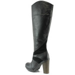 Черни дамски ботуши, естествена кожа - всекидневни обувки за есента и зимата N 10009565