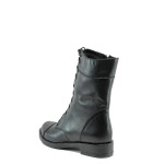 Черни дамски боти, естествена кожа - всекидневни обувки за есента и зимата N 10009638