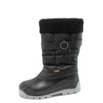 Черни юношески апрески, pvc материя и текстилна материя - всекидневни обувки за есента и зимата N 10009653