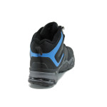 Черни тинейджърски маратонки, здрава еко-кожа - спортни обувки за есента и зимата N 10009772