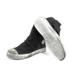 Черни дамски кецове, естествена кожа - всекидневни обувки за целогодишно ползване N 10007898