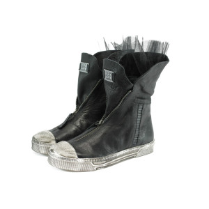 Черни дамски кецове, естествена кожа - всекидневни обувки за целогодишно ползване N 10007899