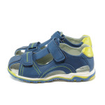 Тъмносини детски обувки, здрава еко-кожа - всекидневни обувки за лятото N 10008767