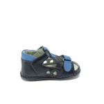 Анатомични тъмносини детски обувки, здрава еко-кожа - всекидневни обувки за лятото N 10008771