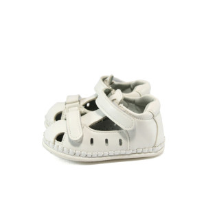 Анатомични бели детски обувки, здрава еко-кожа - всекидневни обувки за лятото N 10008772