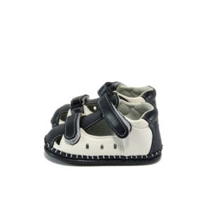 Анатомични сини детски обувки, здрава еко-кожа - всекидневни обувки за лятото N 10008773