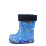 Сини гумени детски ботушки, pvc материя - всекидневни обувки за есента и зимата N 10008960