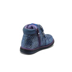 Сини анатомични детски ботушки, здрава еко-кожа - всекидневни обувки за есента и зимата N 10009096