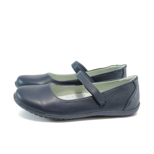 Сини анатомични детски обувки, здрава еко-кожа - всекидневни обувки за есента и зимата N 10009103