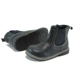Тъмносини анатомични детски ботушки, здрава еко-кожа - всекидневни обувки за есента и зимата N 10009108
