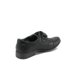Черни анатомични детски обувки, здрава еко-кожа - всекидневни обувки за есента и зимата N 10009091