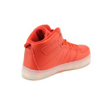 Червени детски кецове, здрава еко-кожа - всекидневни обувки за есента и зимата N 10009128