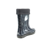 Черни гумени детски ботушки, pvc материя - всекидневни обувки за есента и зимата N 10009411