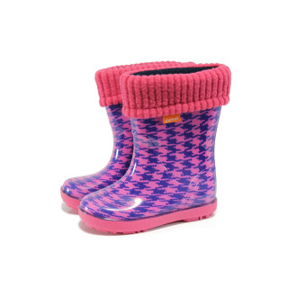 Розови гумени детски ботушки, pvc материя - всекидневни обувки за есента и зимата N 10009412