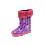 Розови гумени детски ботушки, pvc материя - всекидневни обувки за есента и зимата N 10009412