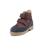 Винени анатомични детски ботушки, здрава еко-кожа - всекидневни обувки за есента и зимата N 10009538