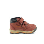 Червени анатомични детски ботушки, здрава еко-кожа - всекидневни обувки за есента и зимата N 10009541