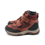 Винени анатомични детски ботушки, здрава еко-кожа - всекидневни обувки за есента и зимата N 10009545